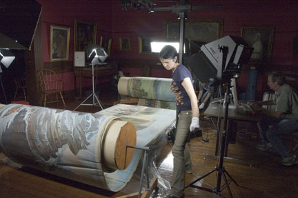 The 360-degree view: Panoramas were precursors of motion pictures. Audiences would observe the painted scenes as the scroll was unwound before them. The 360-degree view: Panoramas were precursors of motion pictures. Audiences would observe the painted scenes as the scroll was unwound before them.