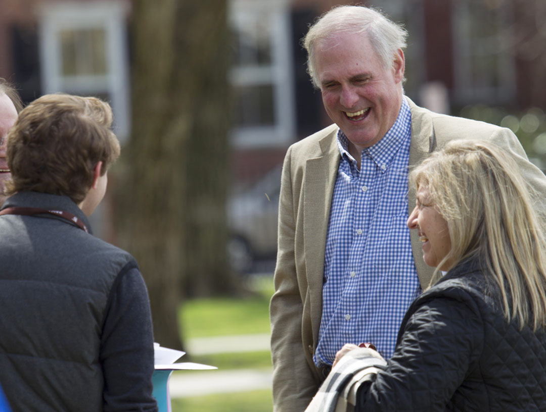 Another best class ever: Jim Miller, dean of admission, meets and chats with parents and students admitted to the Class of 2017. Another best class ever: Jim Miller, dean of admission, meets and chats with parents and students admitted to the Class of 2017.
