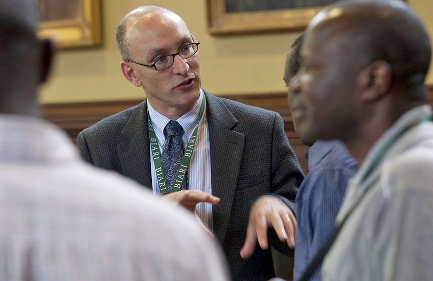 David Mumford: Keith Brown, director of BIARI, speaks with participants at the BIARI welcoming reception. David Mumford: Keith Brown, director of BIARI, speaks with participants at the BIARI welcoming reception.