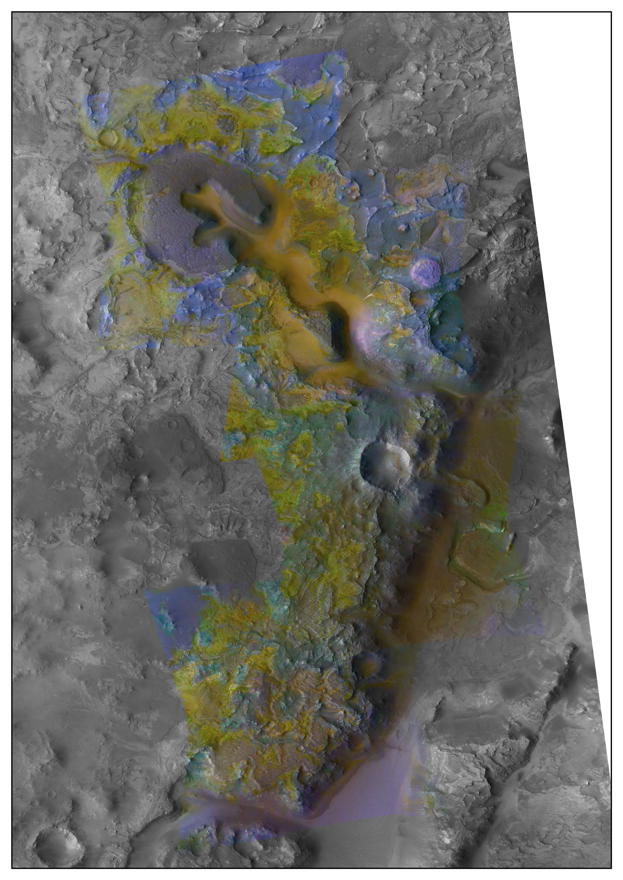 Carbonated Mesas: A Brown-led team found carbonate-bearing rocks in the sides of eroded mesas in the Nili Fossae region. Scientists believe the carbonates may have been formed at the surface when olivine-rich rocks were exposed, and altered, by running water. Carbonated Mesas: A Brown-led team found carbonate-bearing rocks in the sides of eroded mesas in the Nili Fossae region. Scientists believe the carbonates may have been formed at the surface when olivine-rich rocks were exposed, and altered, by running water.