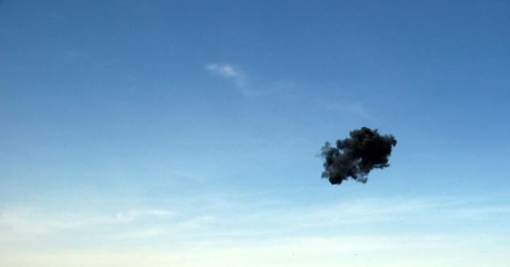 Cai Guo-Qiang: Clear Sky, Black Cloud: An installation on the rooftop of the Metropolitan Museum of Art included a daily noontime explosion that sent a small dark cloud drifting over Central Park. Credit: Courtesy of the artist Cai Guo-Qiang: Clear Sky, Black Cloud: An installation on the rooftop of the Metropolitan Museum of Art included a daily noontime explosion that sent a small dark cloud drifting over Central Park. Credit: Courtesy of the artist