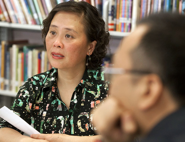 A student-centered approach: Liang Zhu, a vice principal at Nanshan No. 2 Foreign Language School, noticed that student individuality is very important in American education.Credit: Mike Cohea/Brown University A student-centered approach: Liang Zhu, a vice principal at Nanshan No. 2 Foreign Language School, noticed that student individuality is very important in American education.Credit: Mike Cohea/Brown University