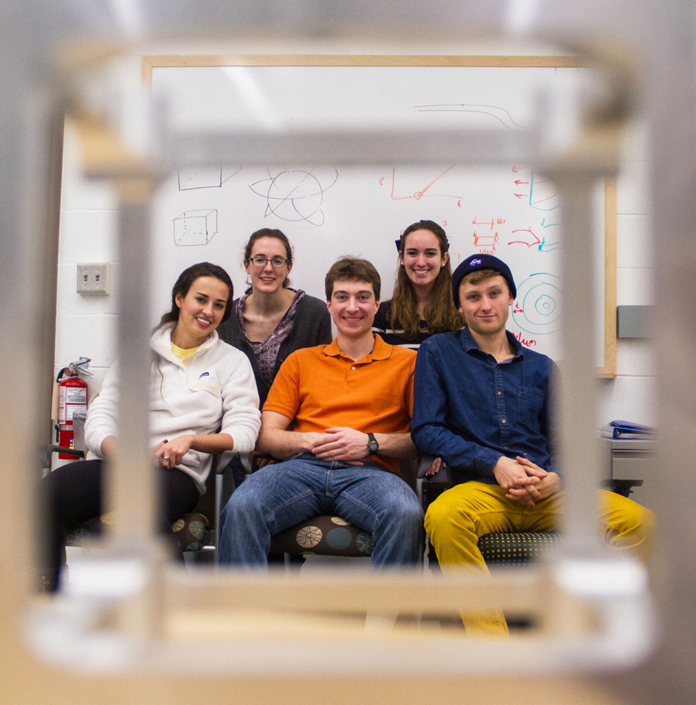 Not a lot of money, not a lot of time: Four years to design, build, and test plus a three-year launch window could make EQUiSat a seven-year project. The team trains successive classes to carry the project forward: “We have a really enthusiastic bunch coming up behind us. We have a lot of faith in them.” Not a lot of money, not a lot of time: Four years to design, build, and test plus a three-year launch window could make EQUiSat a seven-year project. The team trains successive classes to carry the project forward: “We have a really enthusiastic bunch coming up behind us. We have a lot of faith in them.”