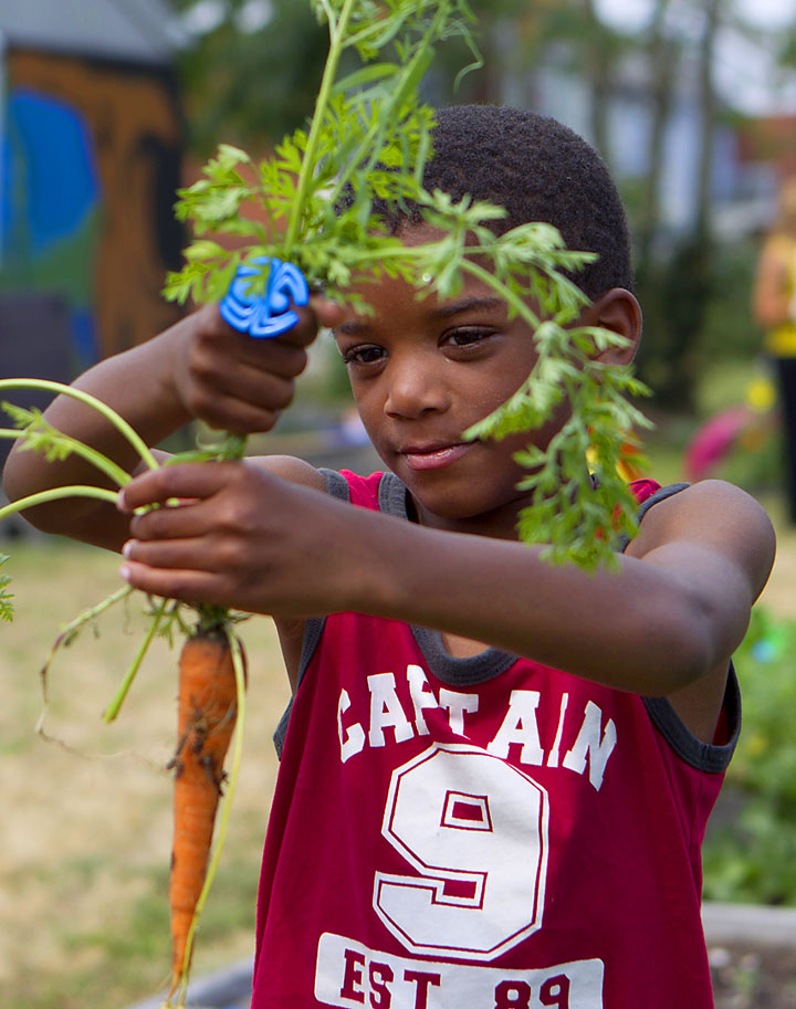 A new kind of fast food: Yank a carrot, wash it off, and it’s ready to munch. But spinach is easily the kids’ hand-to-mouth favorite. A new kind of fast food: Yank a carrot, wash it off, and it’s ready to munch. But spinach is easily the kids’ hand-to-mouth favorite.