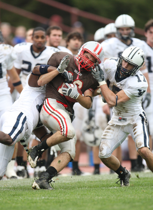Hits by position: Data from helmet sensors shows that running backs and quarterbacks suffer the hardest hits to the head, while linemen and linebackers are hit on the head most often. Hits by position: Data from helmet sensors shows that running backs and quarterbacks suffer the hardest hits to the head, while linemen and linebackers are hit on the head most often.