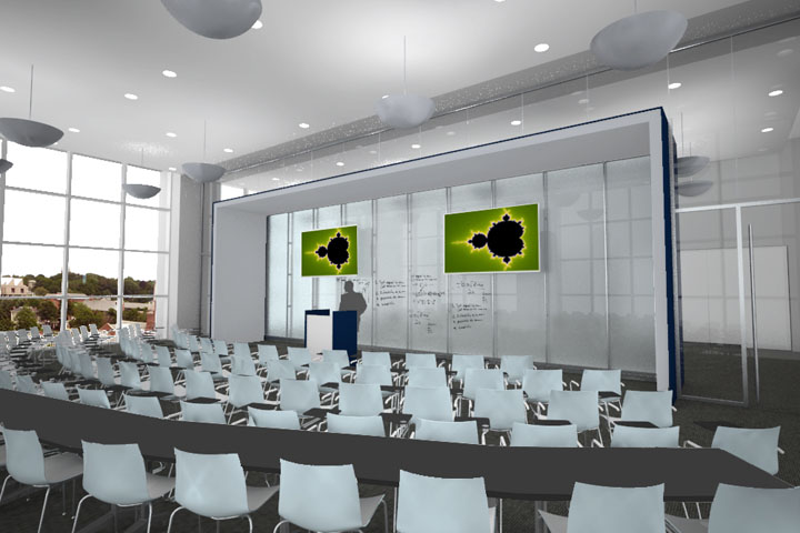 From boardroom to lecture hall: ICERM’s programs will annually attract thousands of mathematicians from around the world. From boardroom to lecture hall: ICERM’s programs will annually attract thousands of mathematicians from around the world.