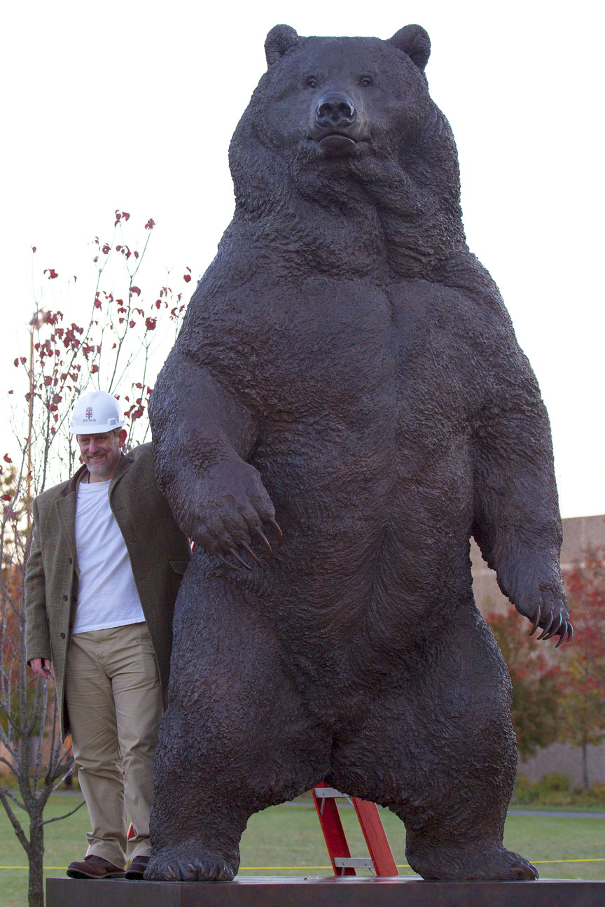 A sense of scale: Sculptor Nick Bibby and his large creation: To have a work installed where it will become a beloved part of history ... “as a sculptor and an artist I couldn’t ask for better really.” A sense of scale: Sculptor Nick Bibby and his large creation: To have a work installed where it will become a beloved part of history ... “as a sculptor and an artist I couldn’t ask for better really.”
