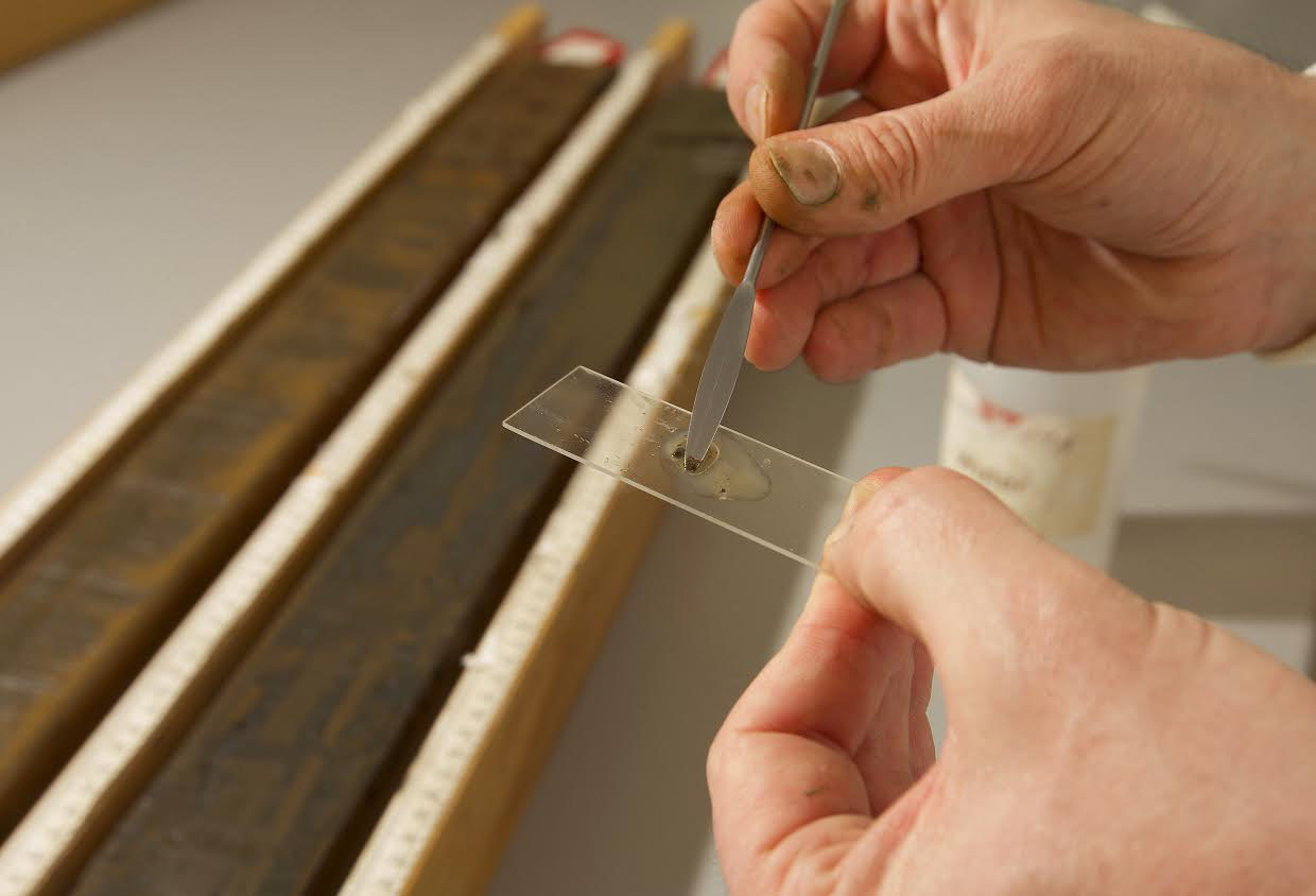 A chemical record of millennia: The chemistry of surface run-off, including the carbon isotopes in leaf wax from plants, builds an accurate record of local climate conditions in the lake-bed sediment. Credit: Mike Cohea/Brown University A chemical record of millennia: The chemistry of surface run-off, including the carbon isotopes in leaf wax from plants, builds an accurate record of local climate conditions in the lake-bed sediment. Credit: Mike Cohea/Brown University