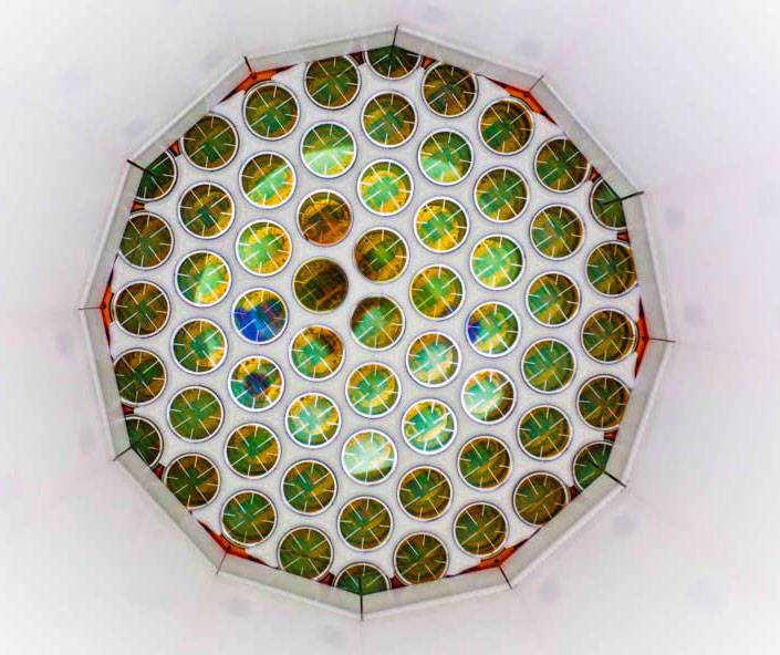 Separating signal from noise: The LUX detector is lined with white teflon to better gather faint signals of light that will be recorded by the photomultiplier tubes. Water — 70,000 gallons of it — provides further protection from background radiation. Separating signal from noise: The LUX detector is lined with white teflon to better gather faint signals of light that will be recorded by the photomultiplier tubes. Water — 70,000 gallons of it — provides further protection from background radiation.