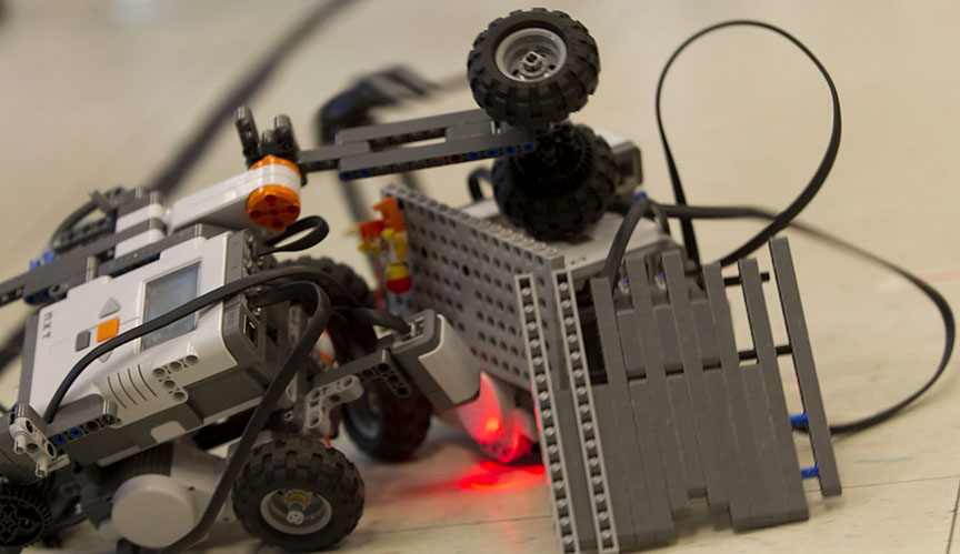 To the victor, the spoils: The robot designed by the Demons of Nothingness outlasted all competitors. To the victor, the spoils: The robot designed by the Demons of Nothingness outlasted all competitors.