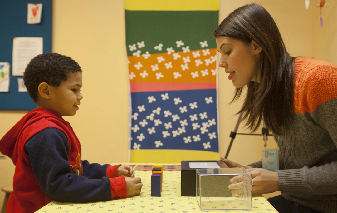 Which blocks will make the box glow green?: After a few iterations, children can deduce, infer, and generally figure out which colored blocks are essential. Which blocks will make the box glow green?: After a few iterations, children can deduce, infer, and generally figure out which colored blocks are essential.
