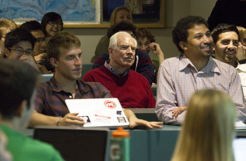 The future of human spaceflight: “You all are in the absolute right position to participate,” Scott told the students. “Not everybody’s going to be an astronaut, but you can be part of this team. If you can get a chance to be involved ... take it.” Credit: Mike Cohea/Brown University The future of human spaceflight: “You all are in the absolute right position to participate,” Scott told the students. “Not everybody’s going to be an astronaut, but you can be part of this team. If you can get a chance to be involved ... take it.” Credit: Mike Cohea/Brown University