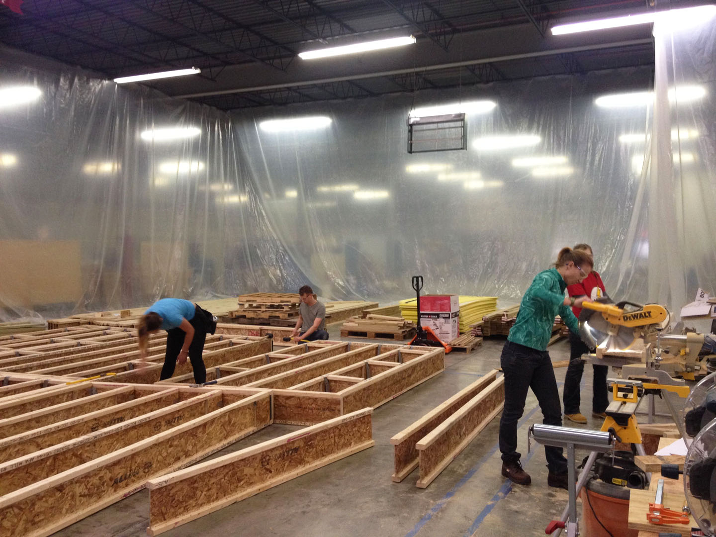“We’re trying to invent a new way to build a house”: Construction begins with the platform on which the house will sit. Windows are being made in Germany. Several companies are consulting on the fabric shell, HVAC systems, solar installation, even a 10-hour OSHA safety training course. “We’re trying to invent a new way to build a house”: Construction begins with the platform on which the house will sit. Windows are being made in Germany. Several companies are consulting on the fabric shell, HVAC systems, solar installation, even a 10-hour OSHA safety training course.