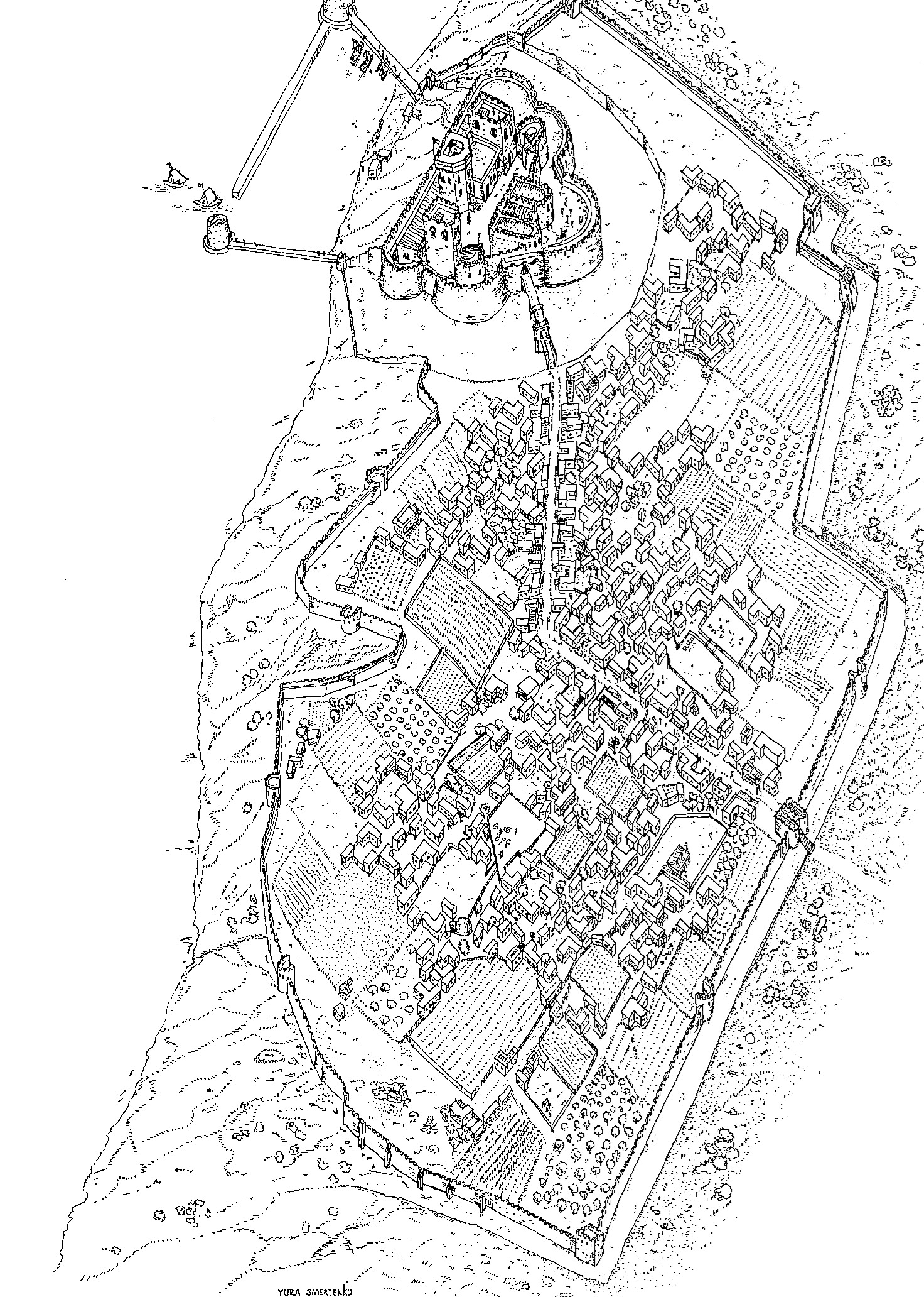 Crusader city: A bird's-eye view of the reconstruction of Crusader City. Crusader city: A bird's-eye view of the reconstruction of Crusader City.