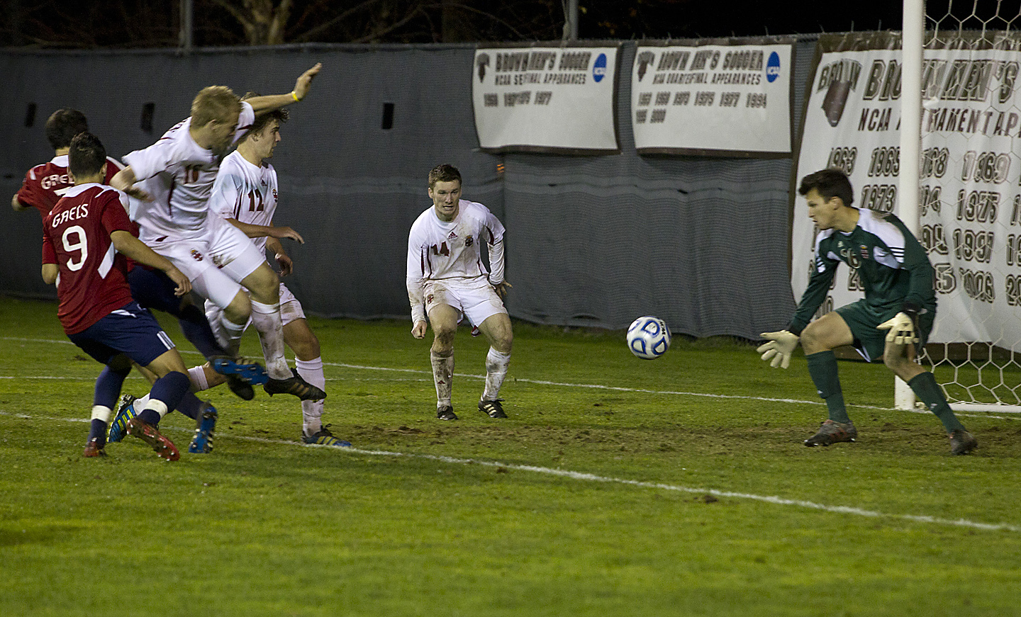 But it was not to be: The ball finds the net; Brown can't stop the game-winning goal at 97:05.